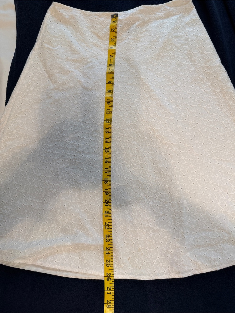Autograph White Eyelet A-Line Skirt - Cotton- Cottage core - Picture 4 of 8